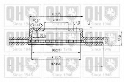 QUINTON HAZELL bdc3205 -  Тормозной диск